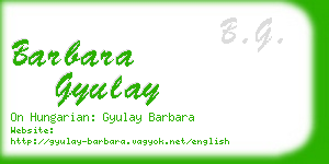 barbara gyulay business card